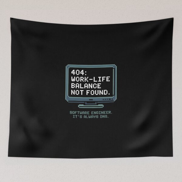 Item preview, Funny Software Engineer 404 Work Life Balance Pixel Art designed and sold by Enea Kelo.