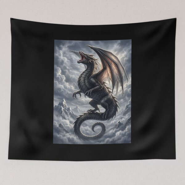 Item preview, Sky Sovereign Dragon Above the Frozen Peaks designed and sold by DragonSerpent Ink.