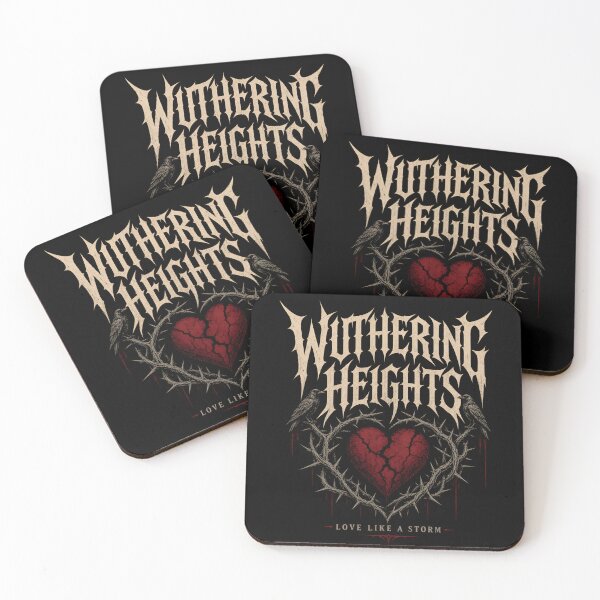 Item preview, Wuthering Heights Love Like a Storm Death Metal Gothic Heart designed and sold by Fenay Designs.