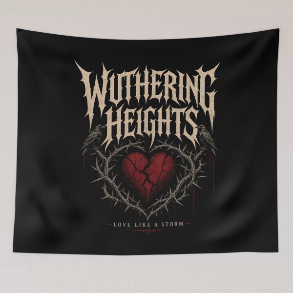 Item preview, Wuthering Heights Love Like a Storm Death Metal Gothic Heart designed and sold by Fenay Designs.