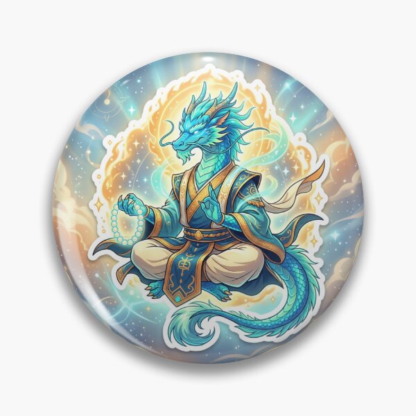 Item preview, Azure Dragon Monk Anime Sticker Illustration for Fantasy Lovers designed and sold by uegi.