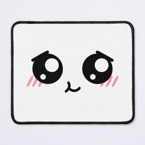 Item preview, Cute kawaii happy calmed blushing face designed and sold by BlushyPrint.