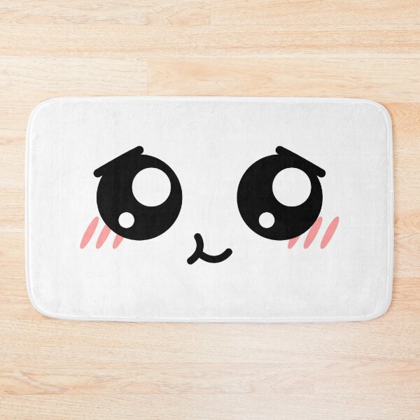 Item preview, Cute kawaii happy calmed blushing face designed and sold by BlushyPrint.
