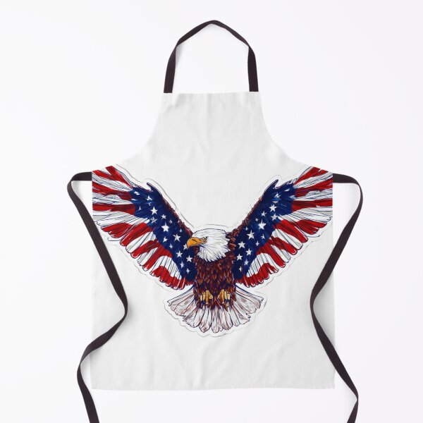 Item preview, Patriotic Bald Eagle Flying American Flag Wings Sticker designed and sold by GeekStickerLab.