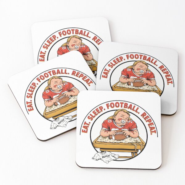 Item preview, Eat. Sleep. Football. Repeat designed and sold by LittleVenetia.