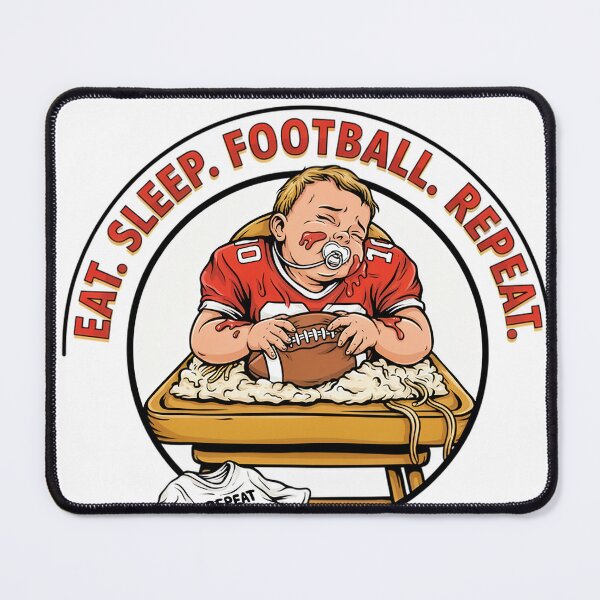 Item preview, Eat. Sleep. Football. Repeat designed and sold by LittleVenetia.