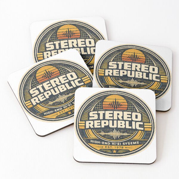 Item preview, Stereo Republic - Vintage Stereo Brand Logo designed and sold by Golden Era Studio.