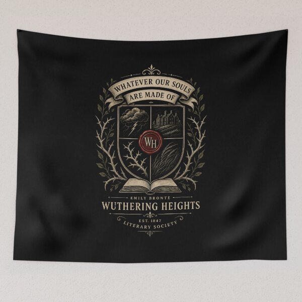 Item preview, Wuthering Heights Whatever Our Souls Are Made Of Literary Crest designed and sold by Fenay Designs.