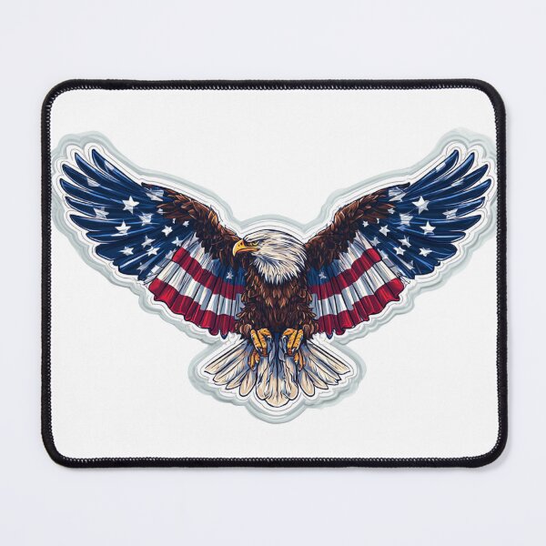 Item preview, Distressed American Flag Flying Eagle Sticker designed and sold by GeekStickerLab.