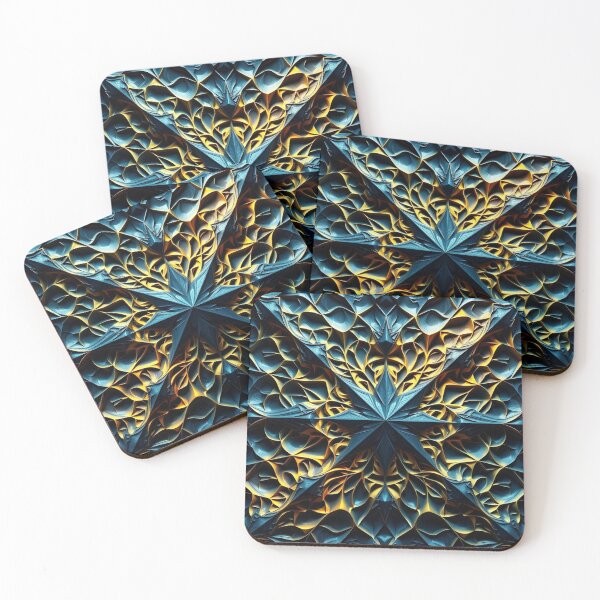 Item preview, Luxurious Blue Gold Cross Mandala Wall Art designed and sold by IntelliMindDesigns.