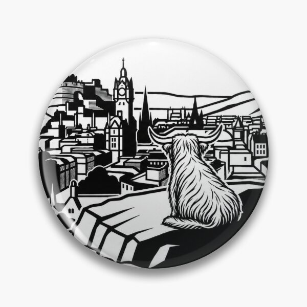 Item preview, highland cow Edinburgh view designed and sold by Den of HOR.