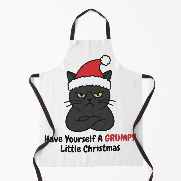 Item preview, Have Yourself A Grumpy Little Christmas Funny Black Cat Santa Hat designed and sold by raedattia.