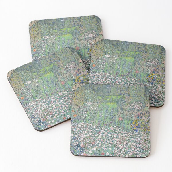 Item preview, Lush Cottage Garden With Pink Flowers designed and sold by artofuniverse.