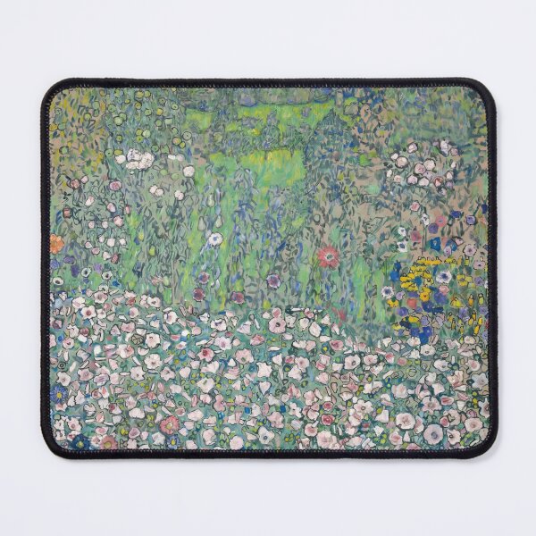 Item preview, Lush Cottage Garden With Pink Flowers designed and sold by artofuniverse.