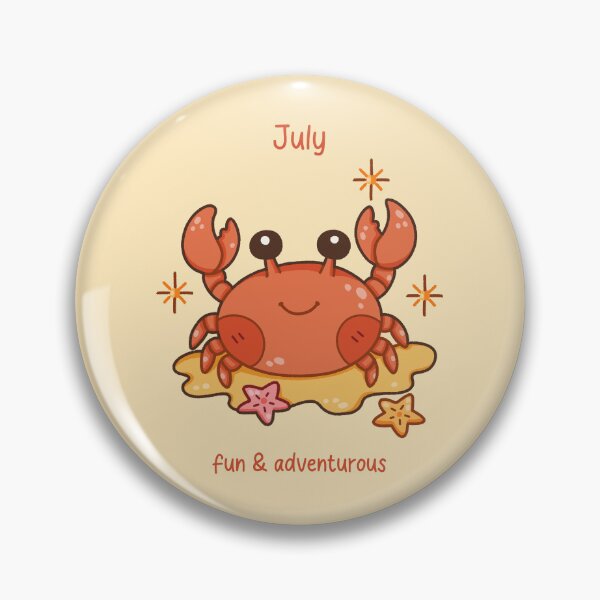 Item preview, July Crab – Fun & Adventurous designed and sold by TheRightNotes.
