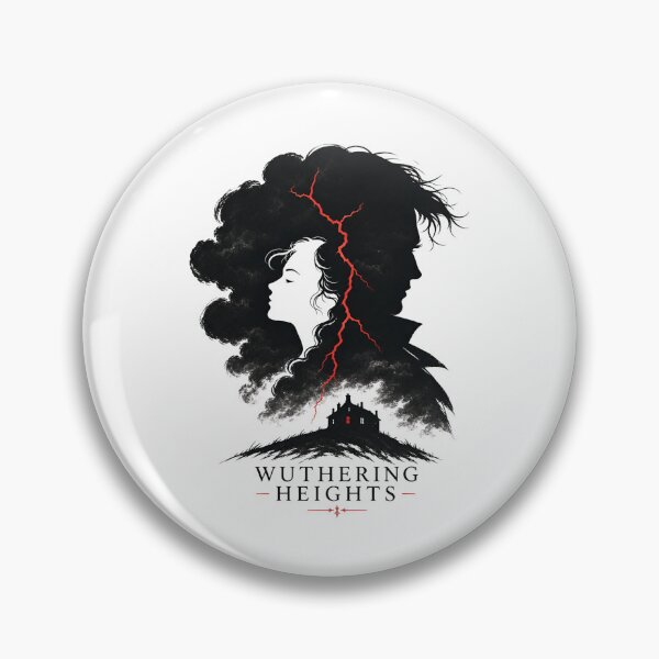Item preview, Wuthering Heights Gothic Lightning Bolt Cathy and Heathcliff Silhouette designed and sold by Fenay Designs.
