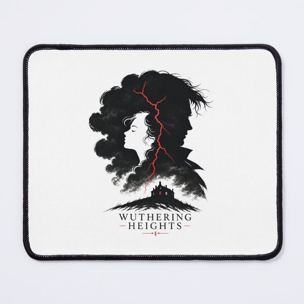 Item preview, Wuthering Heights Gothic Lightning Bolt Cathy and Heathcliff Silhouette designed and sold by Fenay Designs.