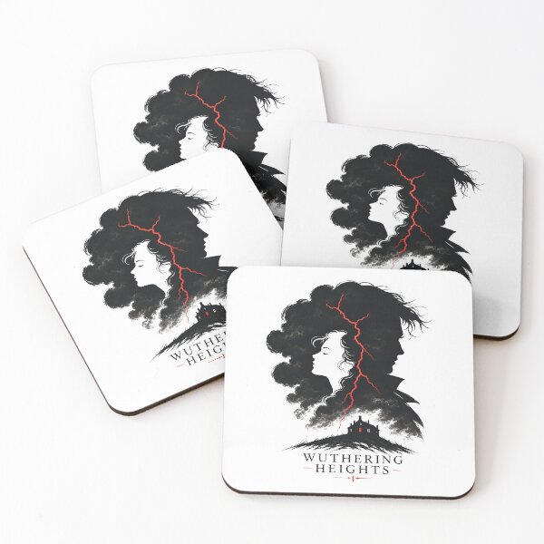 Item preview, Wuthering Heights Gothic Lightning Bolt Cathy and Heathcliff Silhouette designed and sold by Fenay Designs.