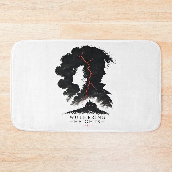Item preview, Wuthering Heights Gothic Lightning Bolt Cathy and Heathcliff Silhouette designed and sold by Fenay Designs.