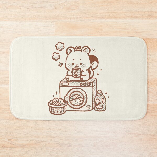 Item preview, Cute Squirrel Laundry Day Coffee Illustration designed and sold by ToonToos.