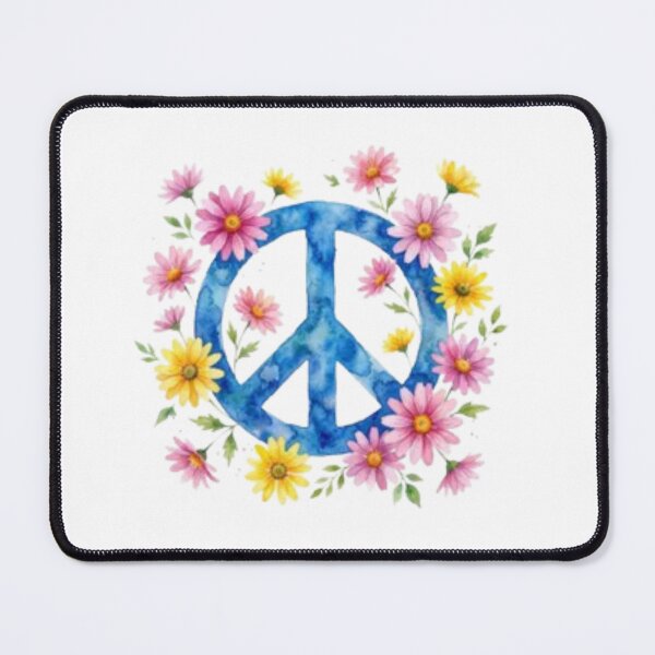 Item preview, Blue Peace Sign Floral designed and sold by HippyRikky.