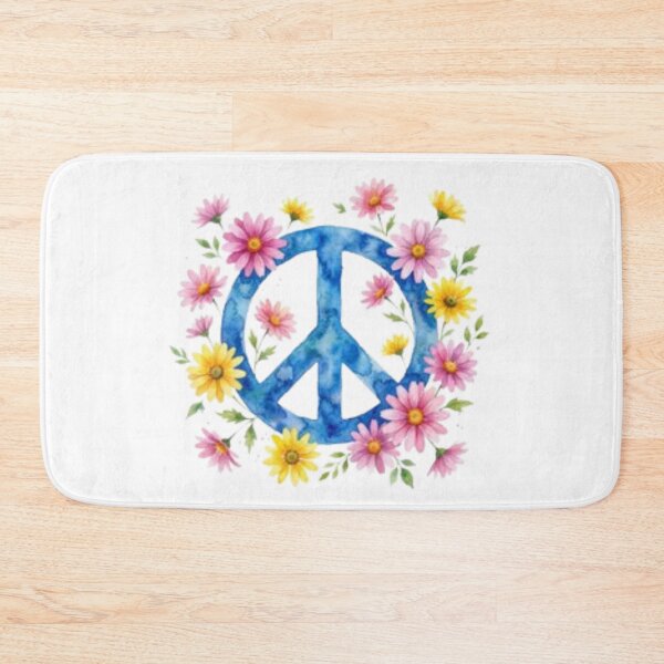 Item preview, Blue Peace Sign Floral designed and sold by HippyRikky.