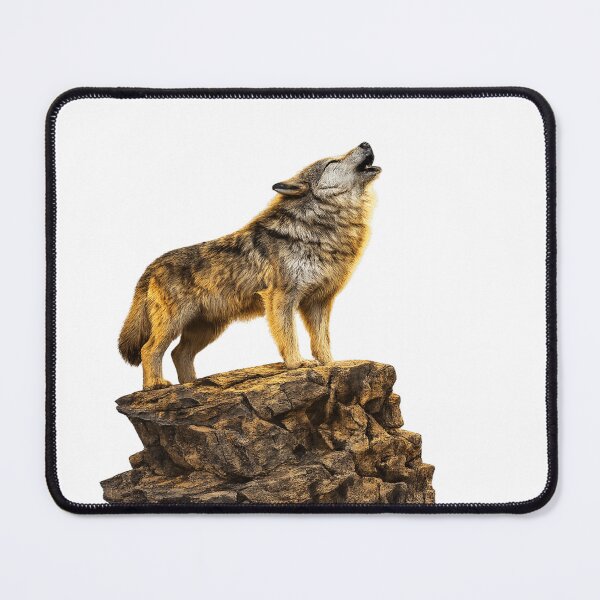 Item preview, Majestic Wolf Howling on a Rocky Cliff designed and sold by Mita986.