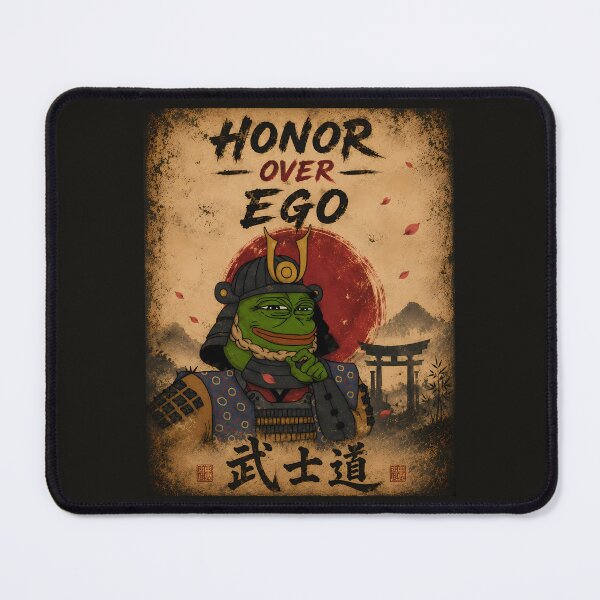 Item preview, Honor Over Ego | Bushido Samurai Frog | Vintage Japanese Poster designed and sold by VinBasis.
