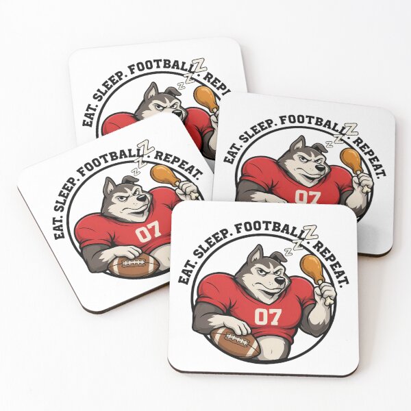 Item preview, Eat. Sleep. Football. Repeat designed and sold by LittleVenetia.