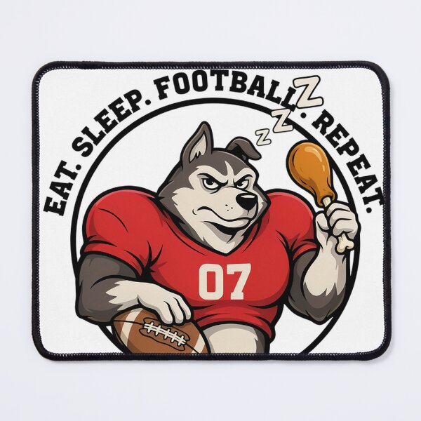 Item preview, Eat. Sleep. Football. Repeat designed and sold by LittleVenetia.