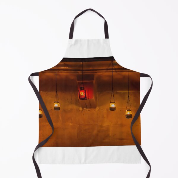 Item preview, Warm Hanging Lanterns And Candlelight Against A Rustic Wall For Cozy Ambient Lighting designed and sold by Nmallia.