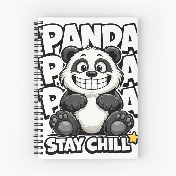 Item preview, Cute Smiling Panda Stay Chill Cartoon designed and sold by Peanutspixel.
