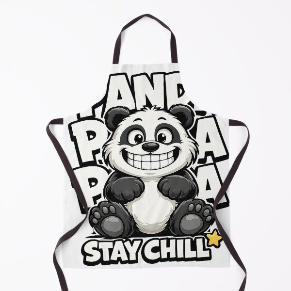 Item preview, Cute Smiling Panda Stay Chill Cartoon designed and sold by Peanutspixel.