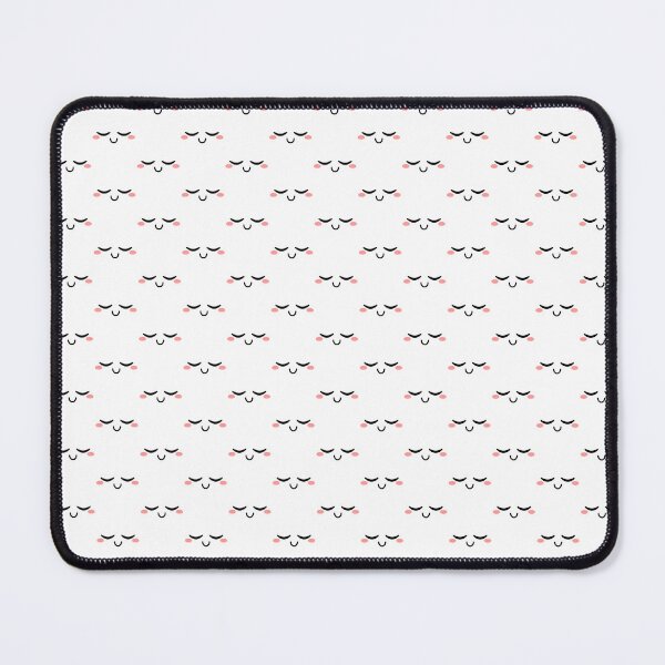 Item preview, Cute kawaii smiling calm blushing face pattern designed and sold by BlushyPrint.
