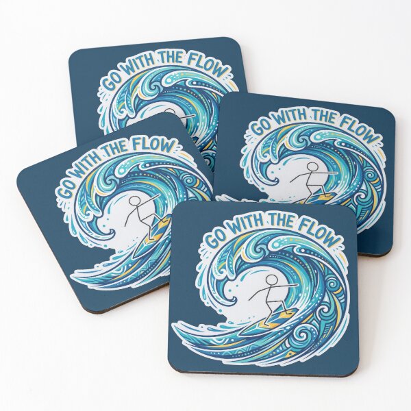 Item preview, Go With the Flow Stickman Surf Adventure designed and sold by Chroma Dreams .