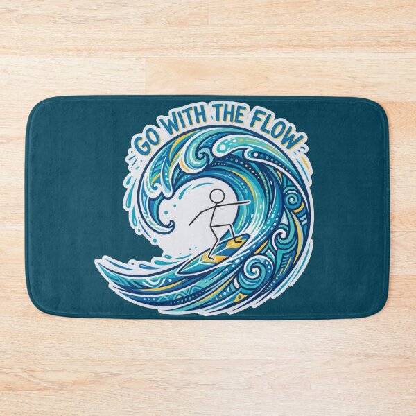 Item preview, Go With the Flow Stickman Surf Adventure designed and sold by Chroma Dreams .
