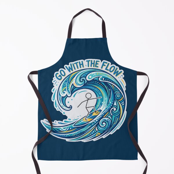 Item preview, Go With the Flow Stickman Surf Adventure designed and sold by Chroma Dreams .
