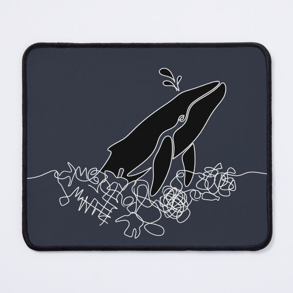 Item preview, Black Whale surfacing in polluted sea designed and sold by Applecrunch.