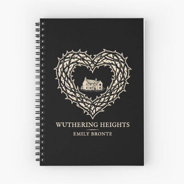 Item preview, Wuthering Heights Thorn Heart Manor Linocut Book Aesthetic designed and sold by Fenay Designs.