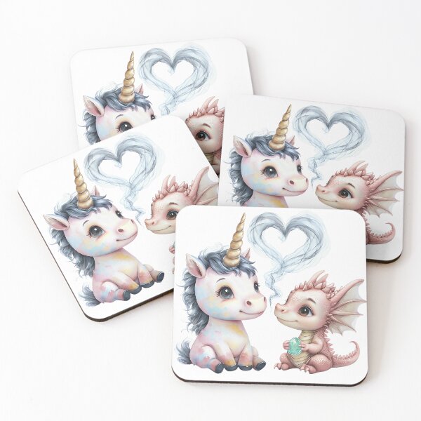 Item preview, Magical Besties Dragon and Unicorn Friendship designed and sold by ArtisticDesignsbyLinda.