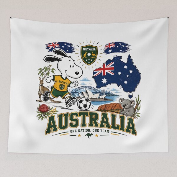 Item preview, Snoopy Australia Team World Cup 2026 designed and sold by Har-vee.