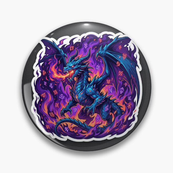 Item preview, Demonic Azure Dragon Sticker Anime Vector Dark Fantasy Rune designed and sold by uegi.