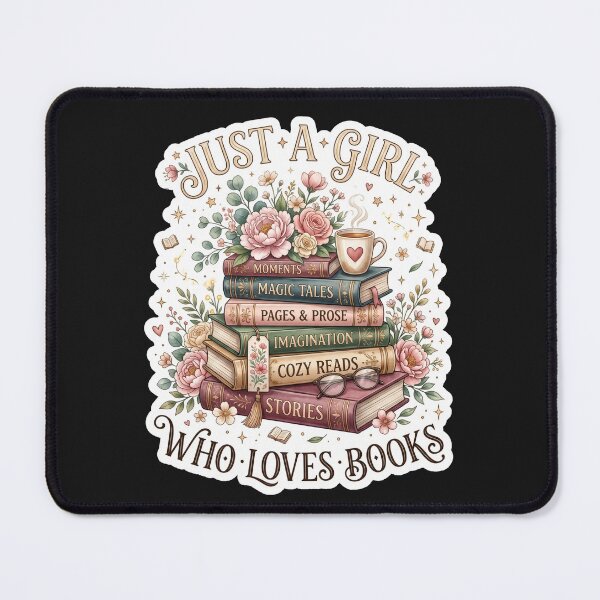 Item preview, Just A Girl Who Loves Books Book Lover Design designed and sold by Pixel Analytics.