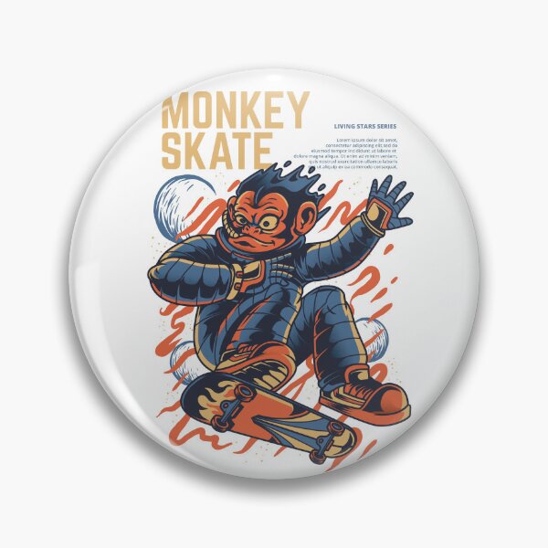 Item preview, Monkey Skate - Vintage Astro Chimp Skateboarder Art designed and sold by BrewChef.