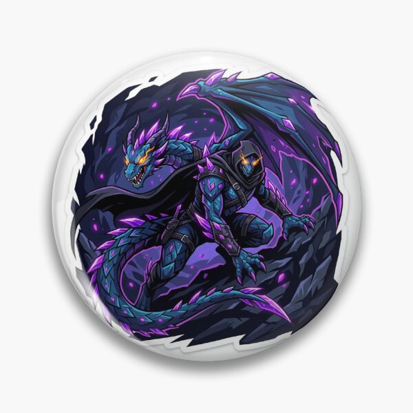 Item preview, Crystal Dragon Assassin Anime Sticker Illustration for Fantasy Gamers designed and sold by uegi.