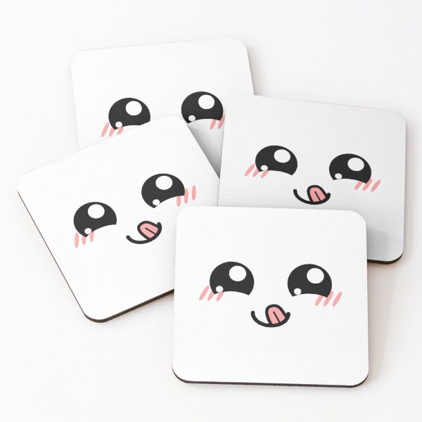 Item preview, Lindo rostro kawaii feliz, sonriente y sonrojado con la lengua fuera. designed and sold by BlushyPrint.