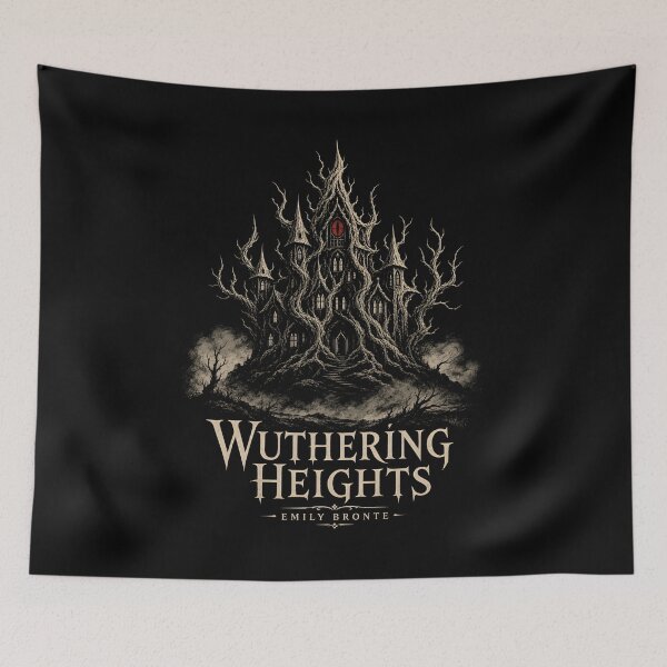 Item preview, Wuthering Heights Haunted Tree Root Gothic Castle Horror Art designed and sold by Fenay Designs.