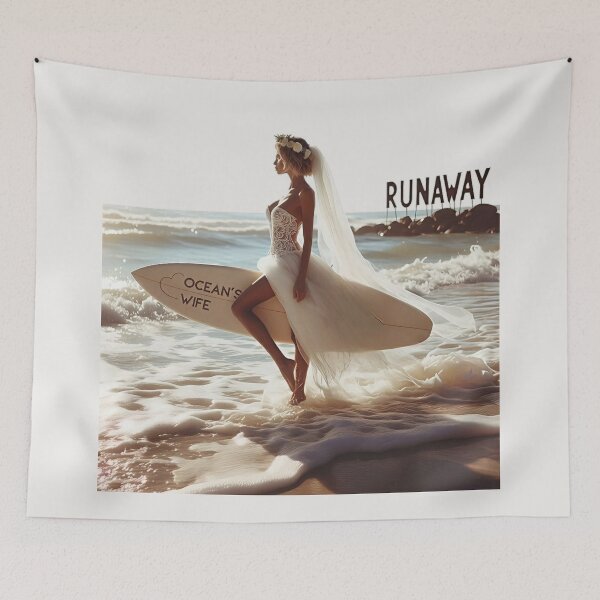 Item preview, Bachelorette Party Bride Surfboard Veil designed and sold by Voodoo Store Paranormal Collections.