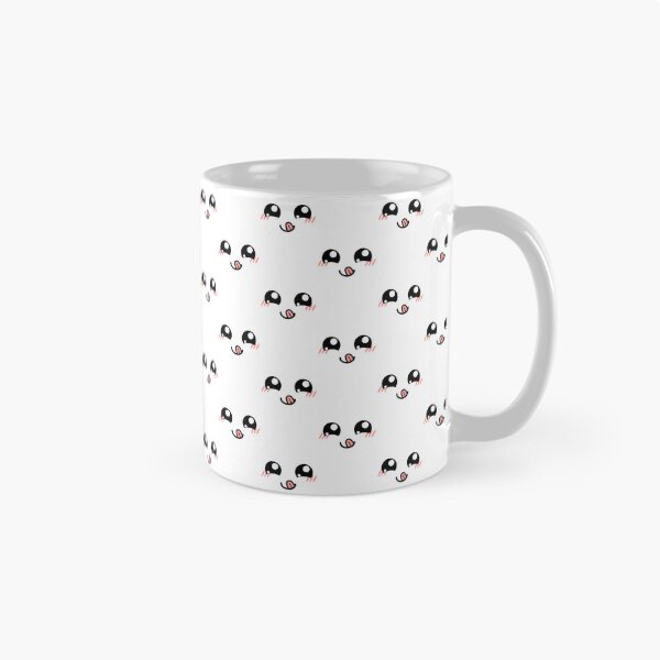 Item preview, Cute kawaii happy smiling tongue out blushing face pattern designed and sold by BlushyPrint.