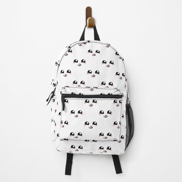 Aperçu de l'œuvre Motif mignon kawaii joyeux souriant langue tirée visage rougissant créée et vendue par BlushyPrint.